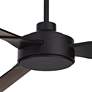 5_60" Casa Vieja Invictus Matte Black and Walnut Damp Fan with Remote more views