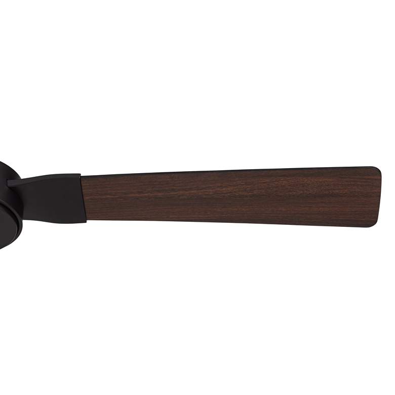 Image 6 60" Casa Vieja Invictus Matte Black and Walnut Damp Fan with Remote more views