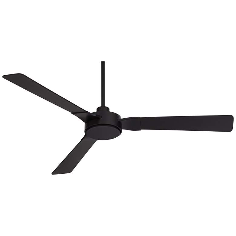 Image 7 60" Casa Vieja Invictus Matte Black and Walnut Damp Fan with Remote more views
