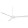 4_60" Casa Vieja Invictus Matte White Damp Ceiling Fan with Remote
