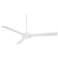 60" Casa Vieja Invictus Matte White Damp Ceiling Fan with Remote