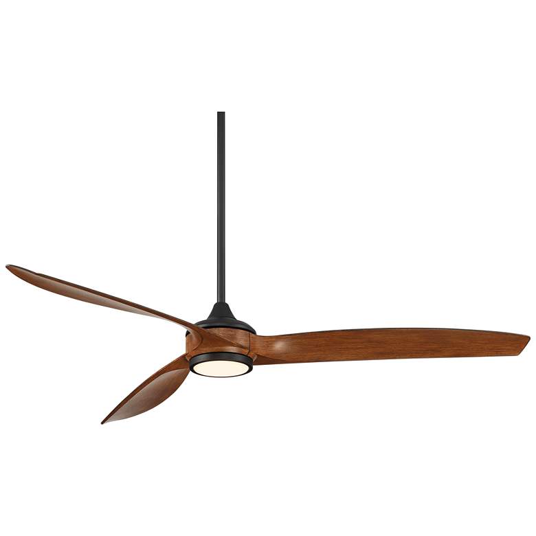Image 2 60" Casa Vieja La Jolla Surf Matte Black LED Ceiling Fan with Remote