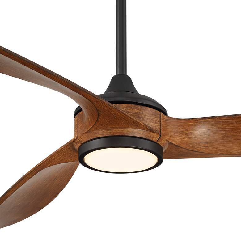 Image 3 60" Casa Vieja La Jolla Surf Matte Black LED Ceiling Fan with Remote more views