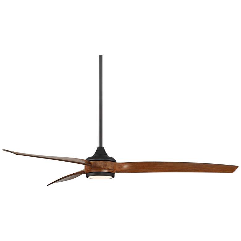 Image 5 60" Casa Vieja La Jolla Surf Matte Black LED Ceiling Fan with Remote more views