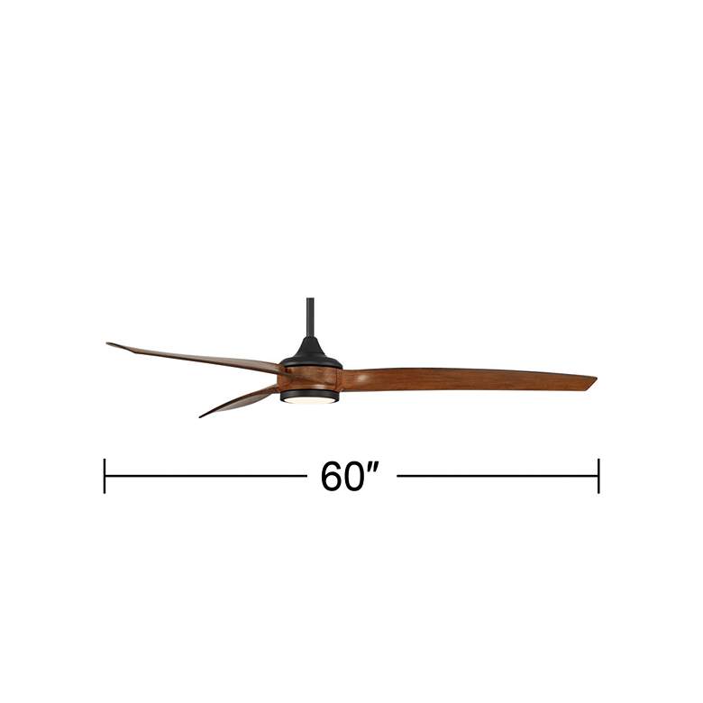 Image 7 60" Casa Vieja La Jolla Surf Matte Black LED Ceiling Fan with Remote more views