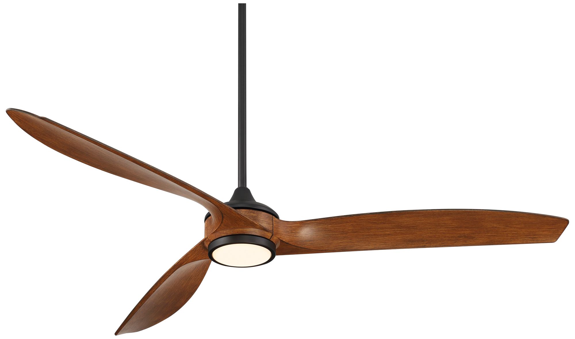 60" Casa Vieja La Jolla Surf Matte Black LED Ceiling Fan with Remote in scene