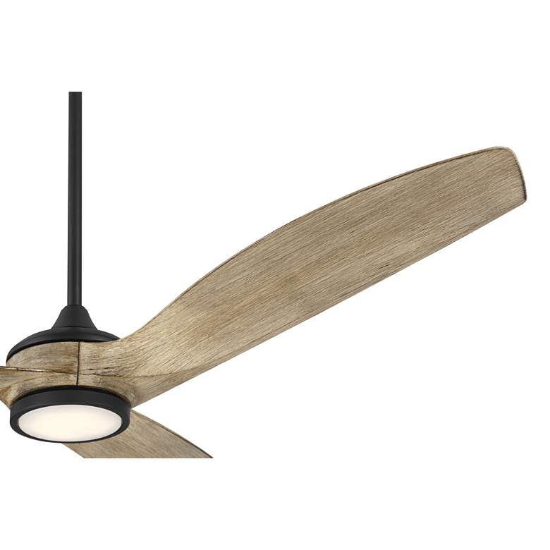 Image 4 60" Casa Vieja La Jolla Surf Matte Black LED Ceiling Fan with Remote more views