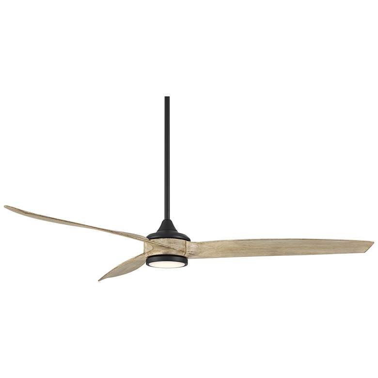 Image 5 60" Casa Vieja La Jolla Surf Matte Black LED Ceiling Fan with Remote more views