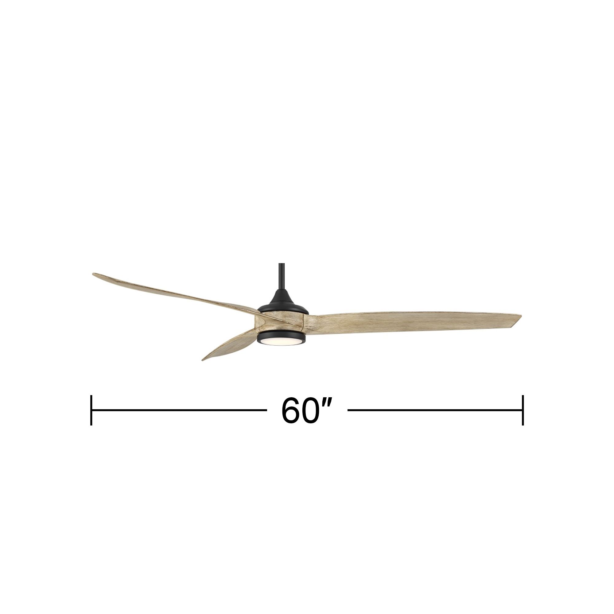 Watch A Video About the 60 Casa Vieja La Jolla Surf Matte Black LED Ceiling Fan with Remote