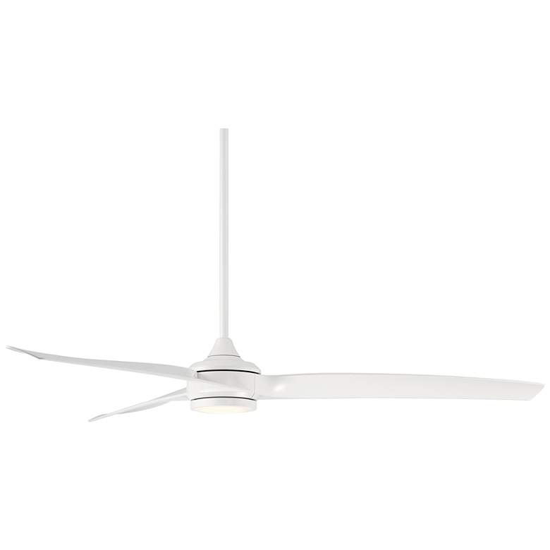Image 5 60" Casa Vieja La Jolla Surf Matte White LED Ceiling Fan with Remote more views