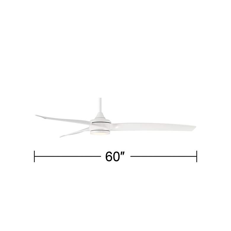 Image 7 60" Casa Vieja La Jolla Surf Matte White LED Ceiling Fan with Remote more views