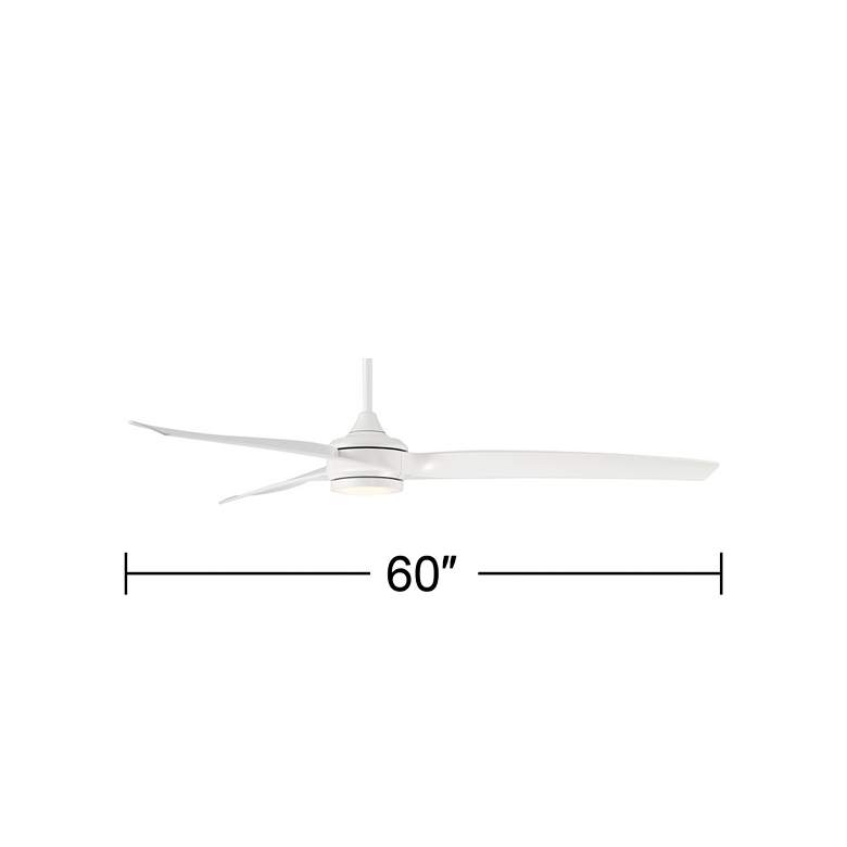 Image 7 60" Casa Vieja La Jolla Surf Matte White LED Ceiling Fan with Remote more views