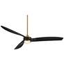 3_60" Casa Vieja La Jolla Surf Soft Brass LED Ceiling Fan with Remote