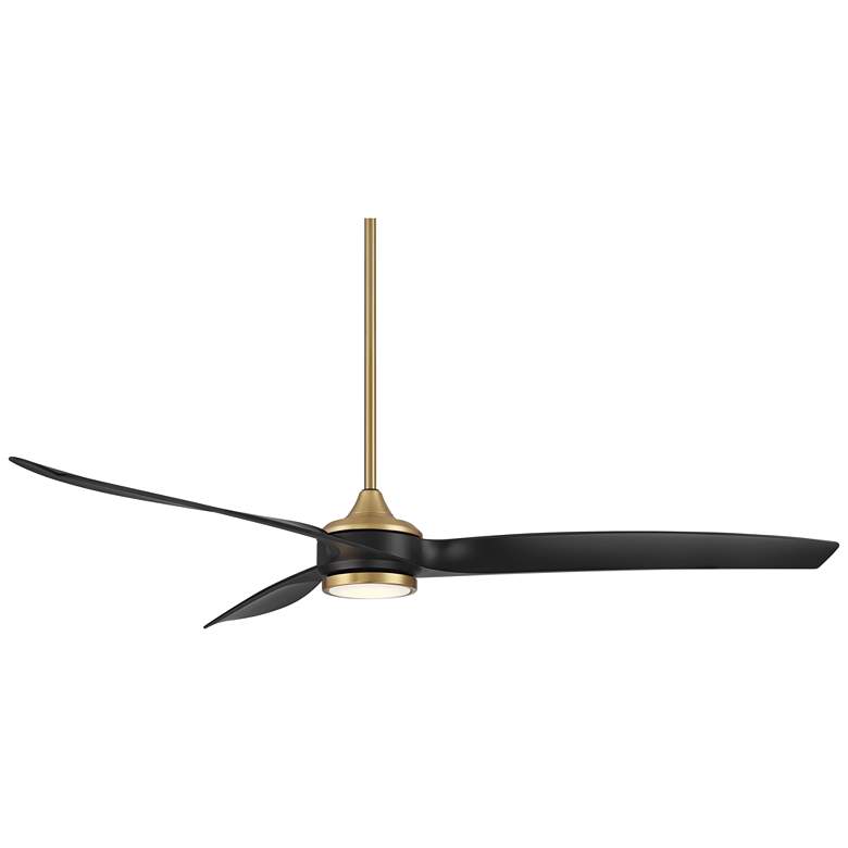 Image 5 60" Casa Vieja La Jolla Surf Soft Brass LED Ceiling Fan with Remote more views