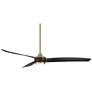 6_60" Casa Vieja La Jolla Surf Soft Brass LED Ceiling Fan with Remote more views