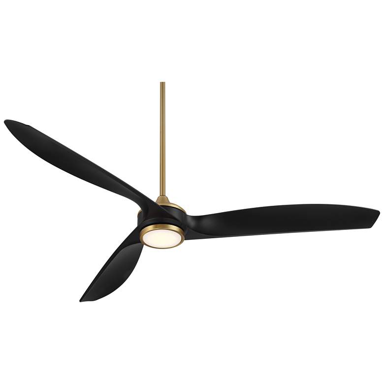 Image 6 60" Casa Vieja La Jolla Surf Soft Brass LED Ceiling Fan with Remote more views