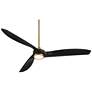 7_60" Casa Vieja La Jolla Surf Soft Brass LED Ceiling Fan with Remote more views