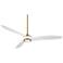 60" Casa Vieja La Jolla Surf Soft Brass LED Ceiling Fan with Remote