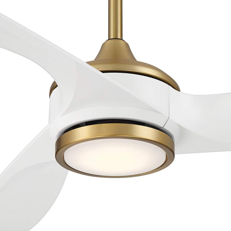 Image 3 60" Casa Vieja La Jolla Surf Soft Brass LED Ceiling Fan with Remote more views