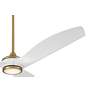 5_60" Casa Vieja La Jolla Surf Soft Brass LED Ceiling Fan with Remote more views