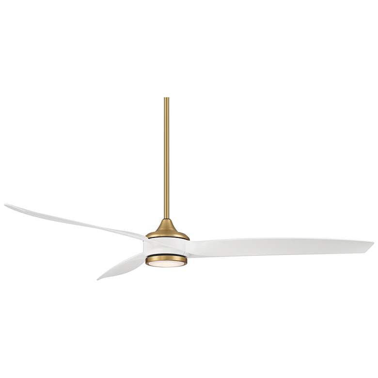 Image 5 60" Casa Vieja La Jolla Surf Soft Brass LED Ceiling Fan with Remote more views