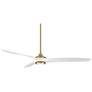 6_60" Casa Vieja La Jolla Surf Soft Brass LED Ceiling Fan with Remote more views