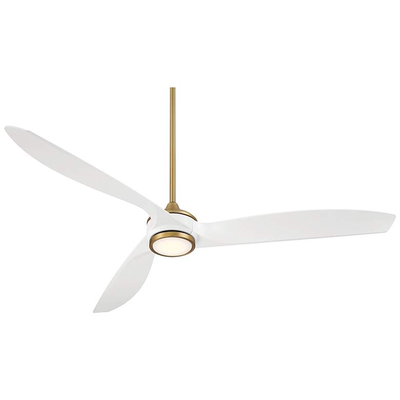 Image 6 60" Casa Vieja La Jolla Surf Soft Brass LED Ceiling Fan with Remote more views
