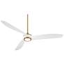 7_60" Casa Vieja La Jolla Surf Soft Brass LED Ceiling Fan with Remote more views