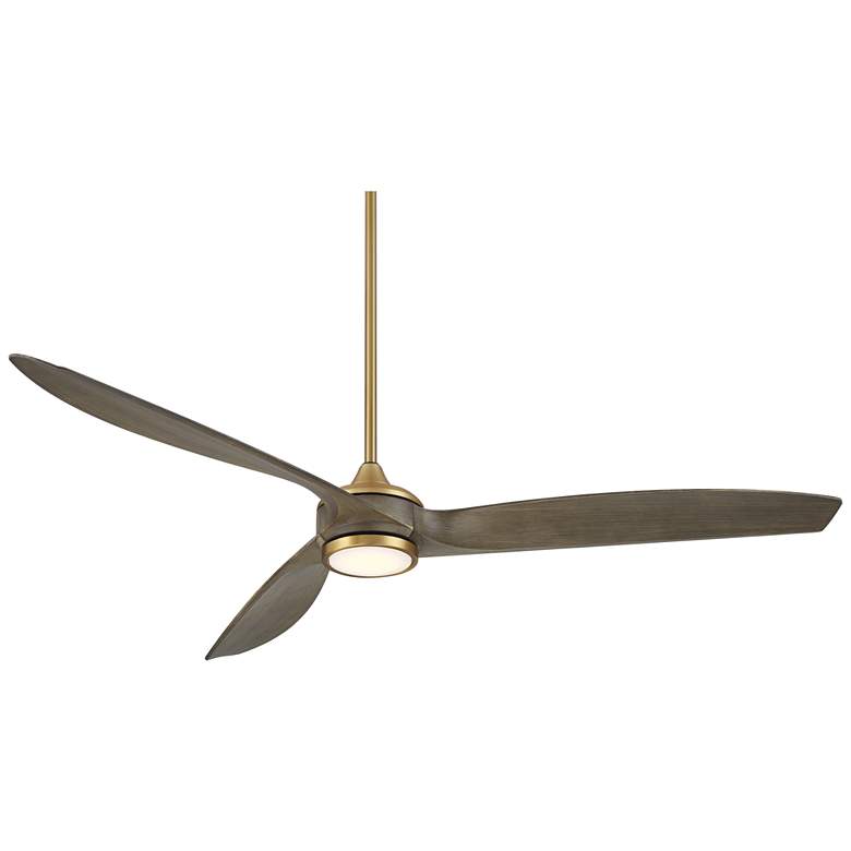 Image 3 60" Casa Vieja La Jolla Surf Soft Brass LED Ceiling Fan with Remote