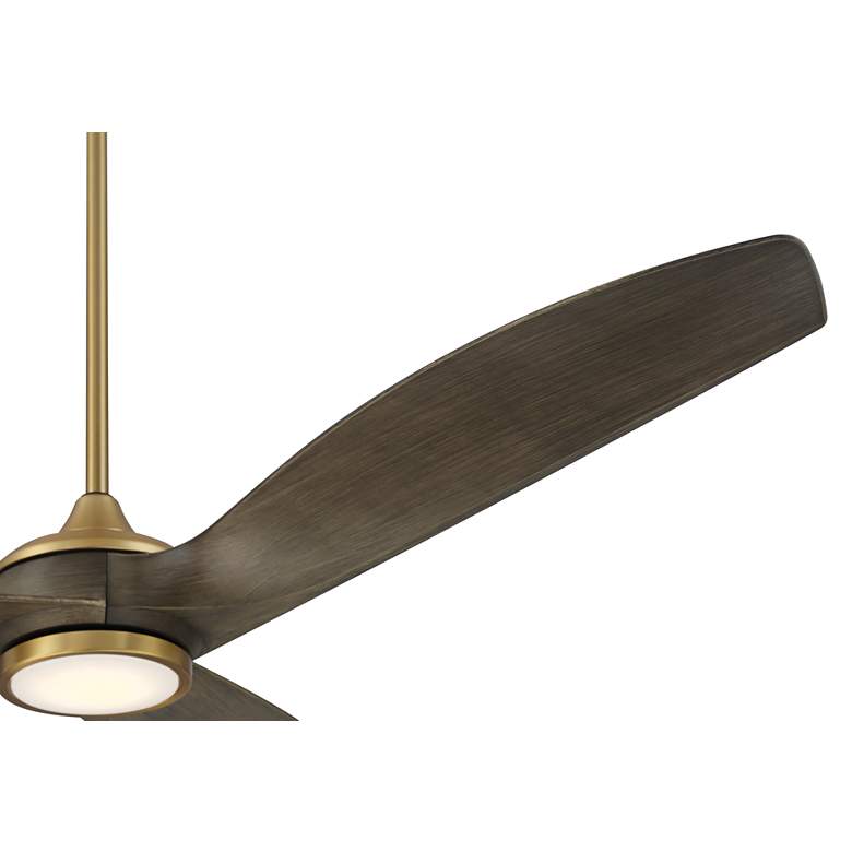 Image 5 60" Casa Vieja La Jolla Surf Soft Brass LED Ceiling Fan with Remote more views