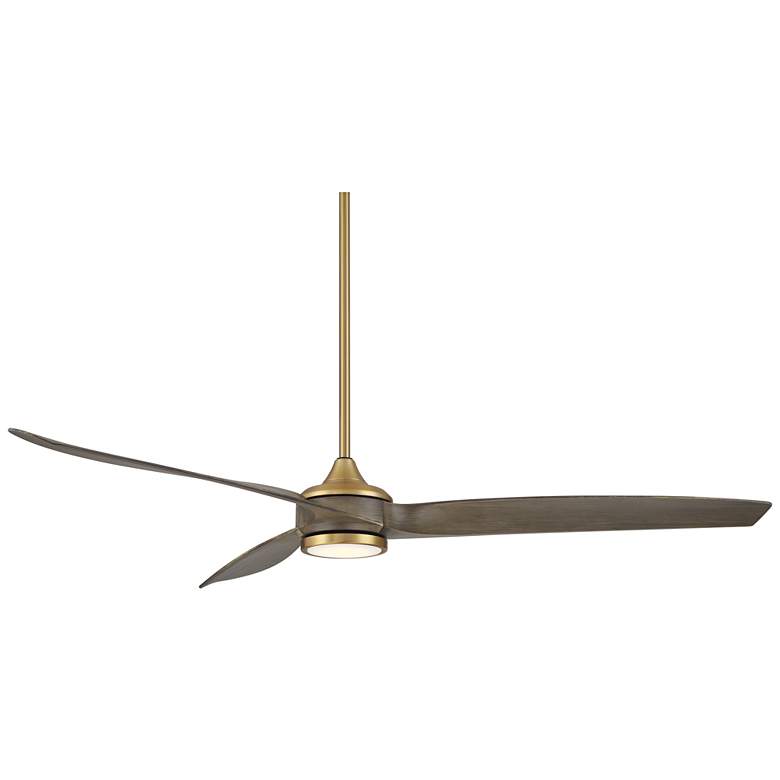 Image 6 60" Casa Vieja La Jolla Surf Soft Brass LED Ceiling Fan with Remote more views