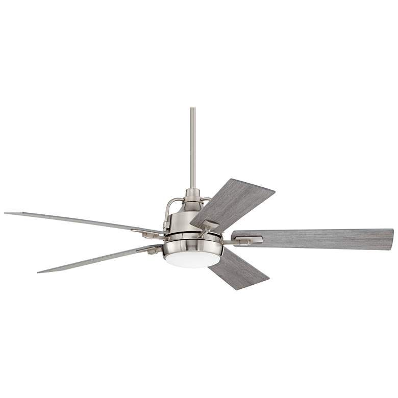 Image 6 60" Casa Vieja Lemans Brushed Nickel LED Ceiling Fan with Remote more views