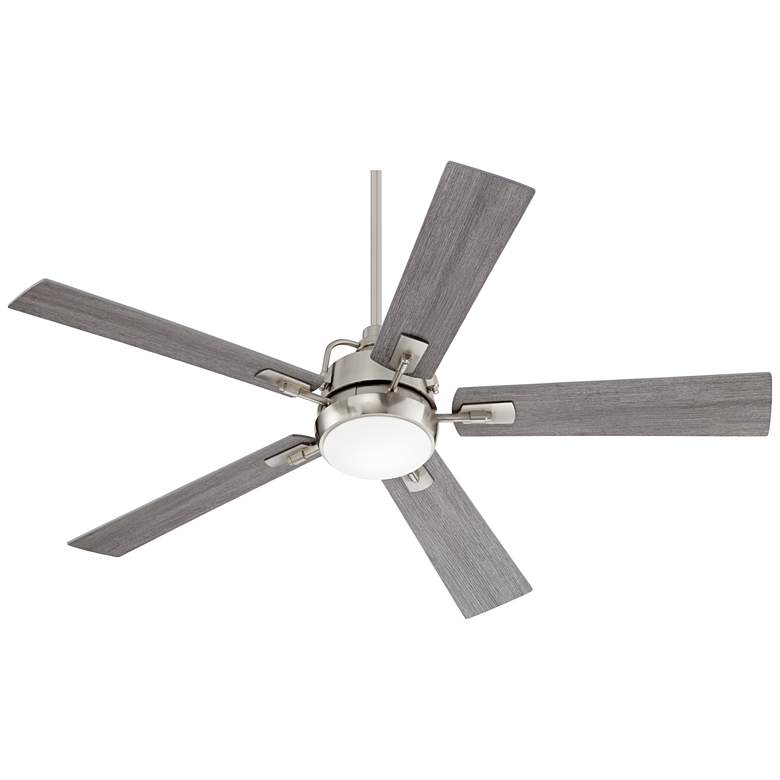 Image 7 60 inch Casa Vieja Lemans Brushed Nickel LED Ceiling Fan with Remote more views