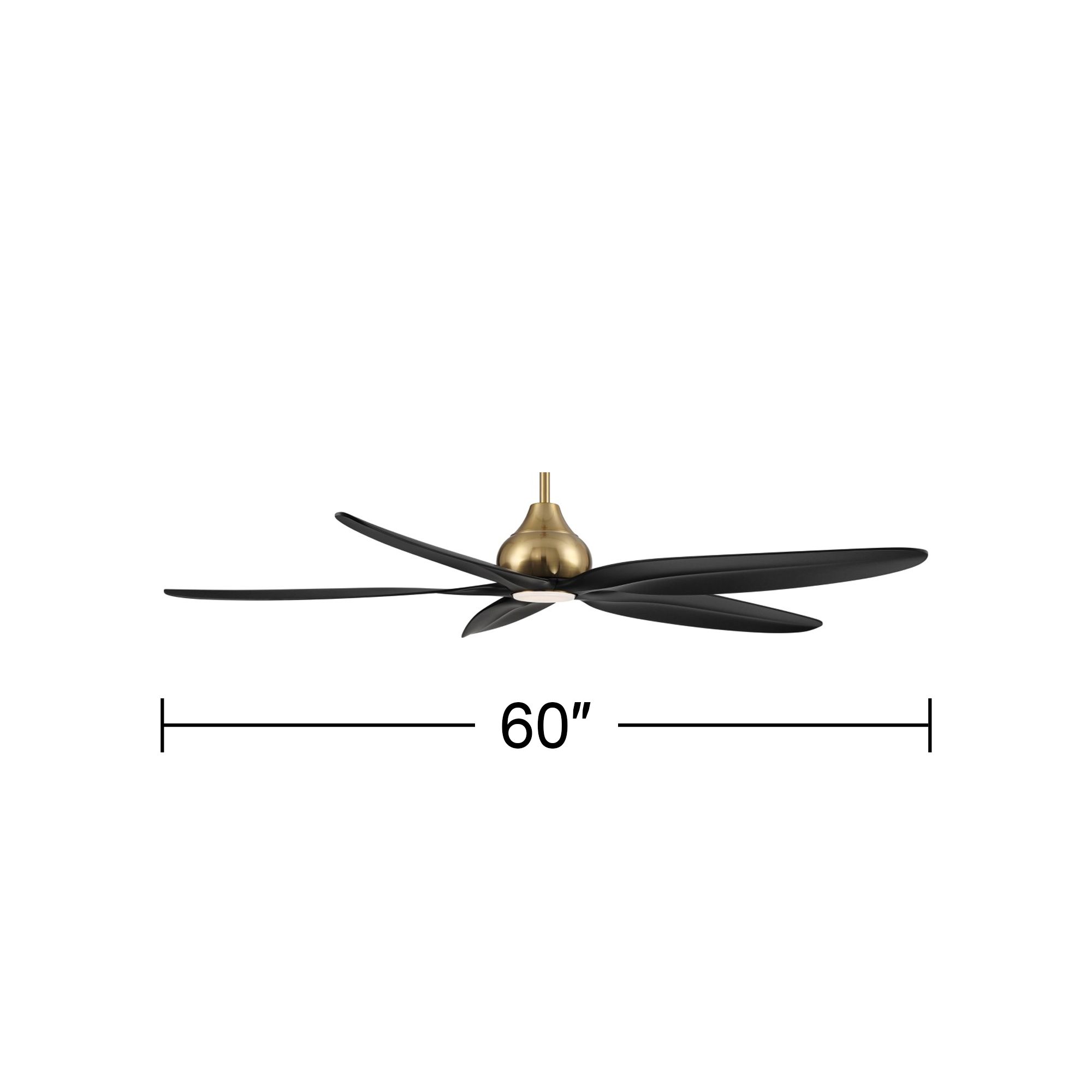 Watch A Video About the Casa Vieja Lotus Bay Brass and Black Damp Remote LED Ceiling Fan