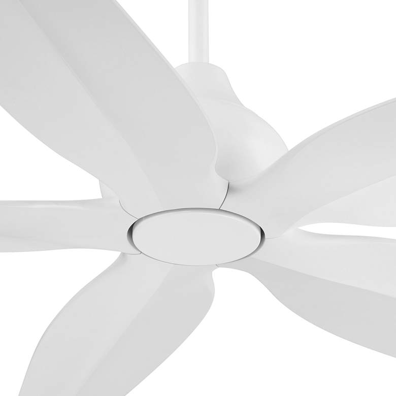 Image 4 60" Casa Vieja Lotus Bay Matte White Damp LED Ceiling Fan with Remote more views
