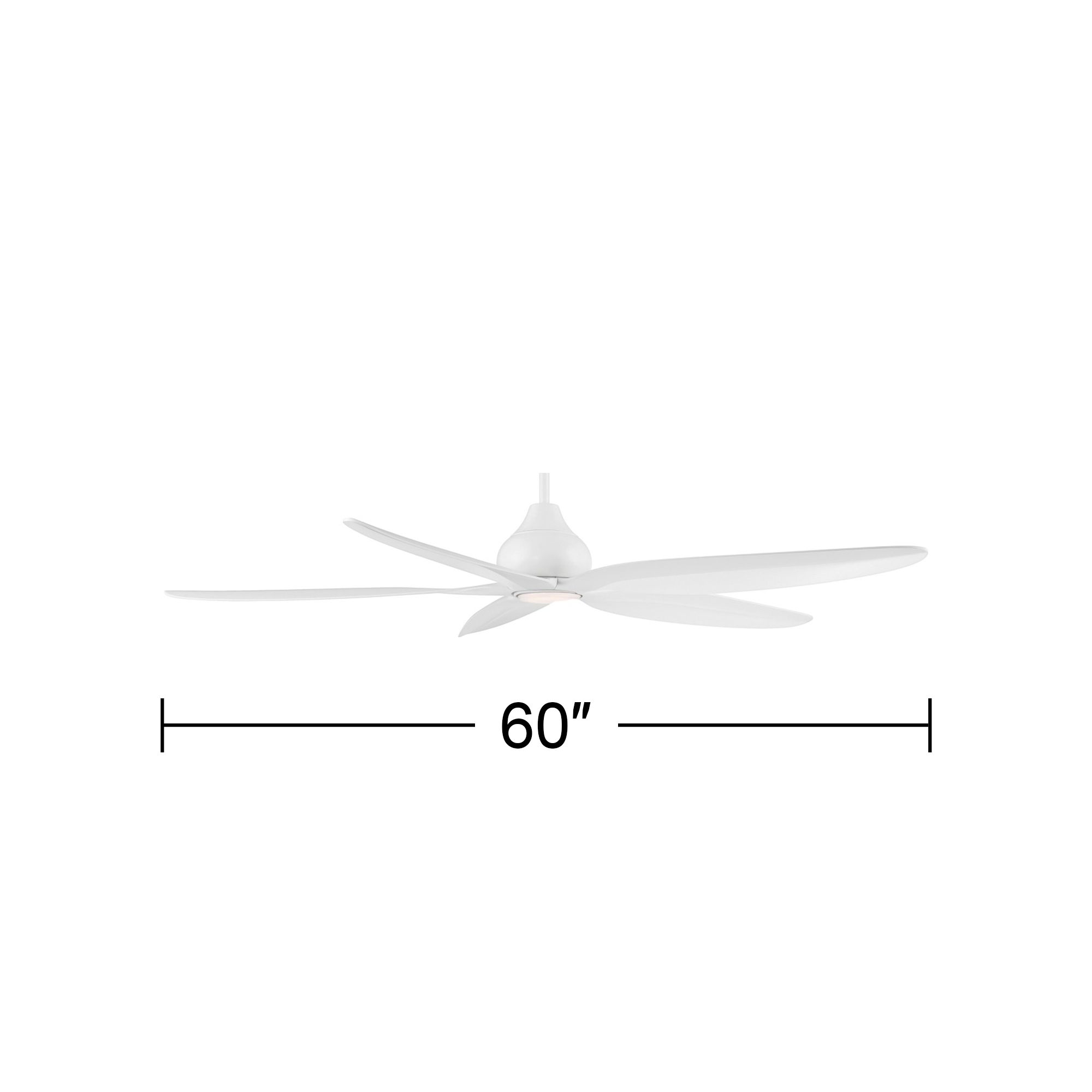 Watch A Video About the Casa Vieja Lotus Bay Matte White Damp LED Ceiling Fan with Remote