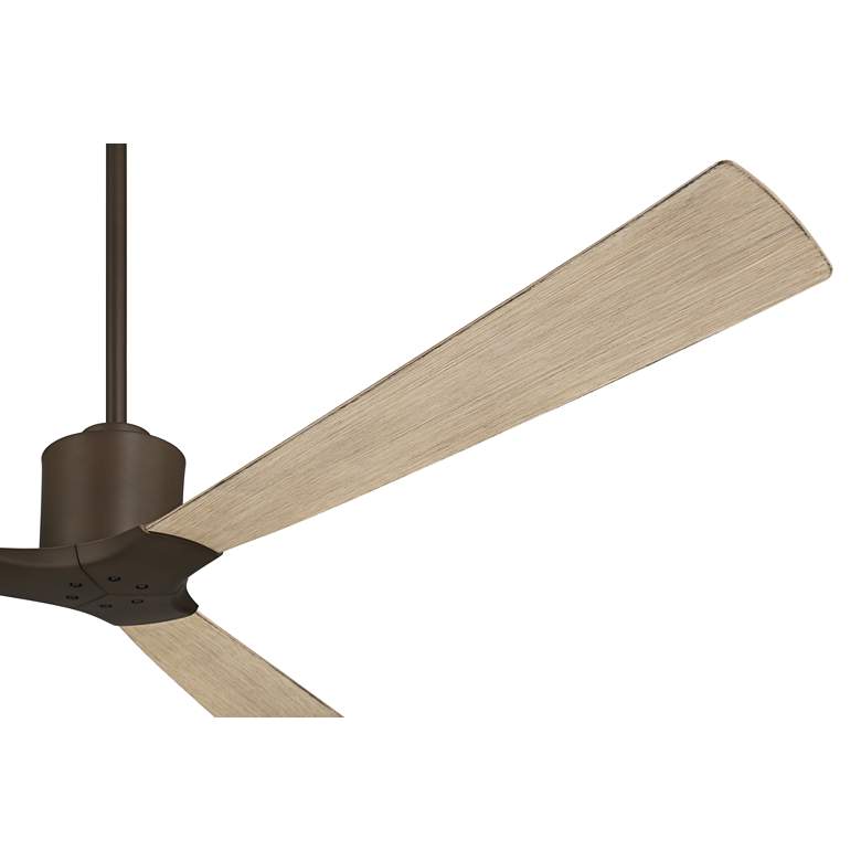 Image 4 60" Casa Vieja Lume Bronze and White Oak Damp Ceiling Fan with Remote more views