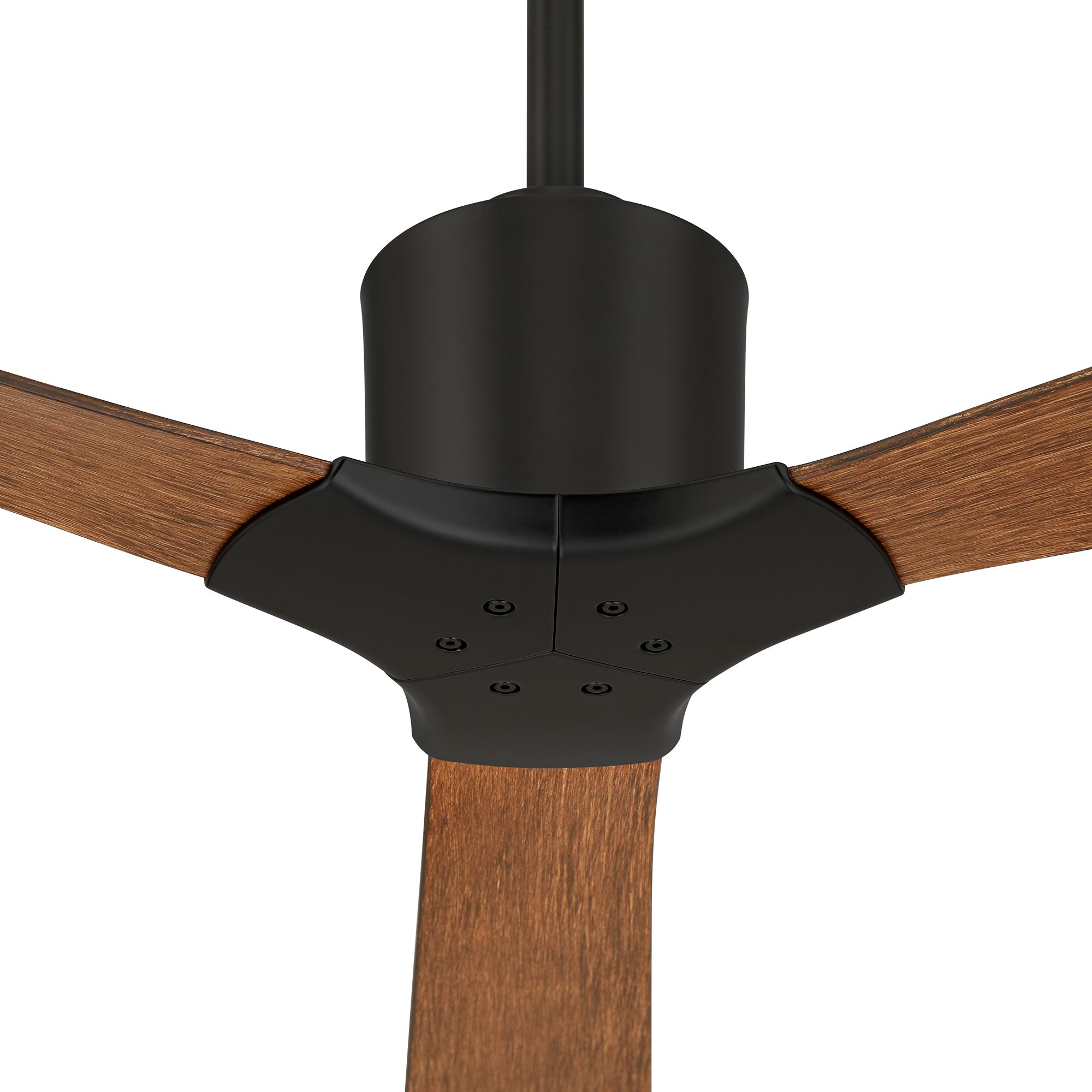 Image 3 60" Casa Vieja Lume Matte Black and Koa Damp Ceiling Fan with Remote more views