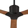 4_60" Casa Vieja Lume Matte Black and Koa Damp Ceiling Fan with Remote more views