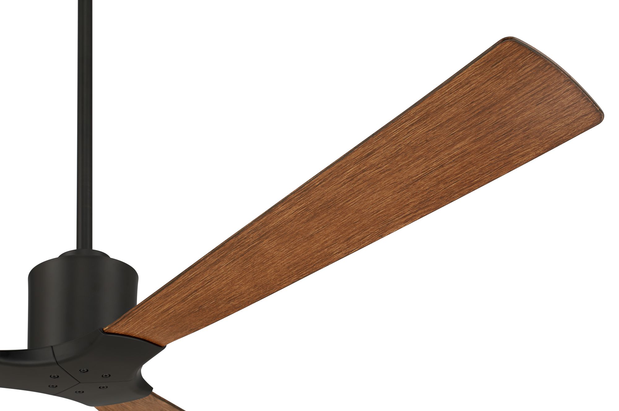Image 4 60" Casa Vieja Lume Matte Black and Koa Damp Ceiling Fan with Remote more views