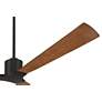 5_60" Casa Vieja Lume Matte Black and Koa Damp Ceiling Fan with Remote more views
