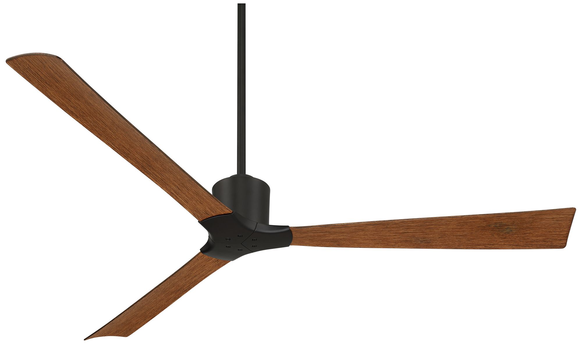 Watch A Video About the Casa Vieja Lume Matte Black and Koa Damp Ceiling Fan with Remote