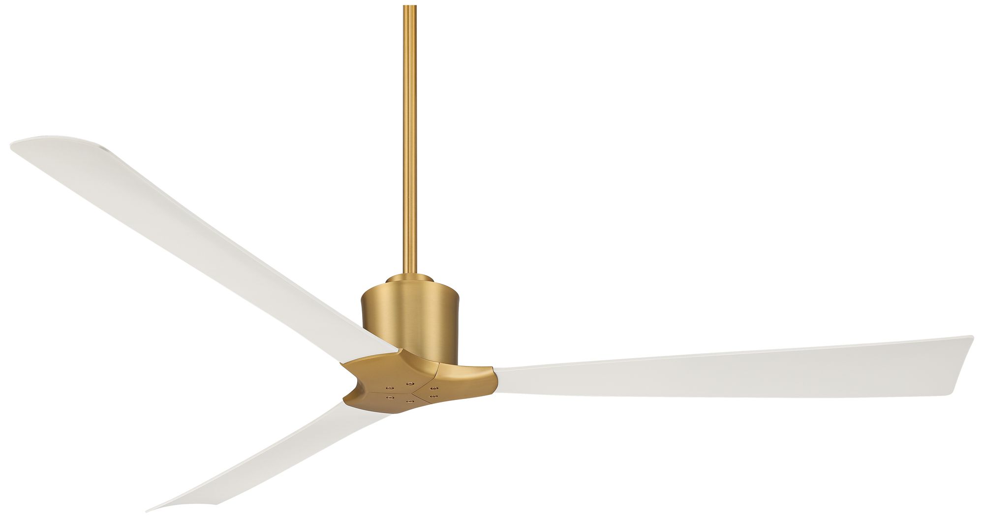 Thumbnail2 of 60" Casa Vieja Lume Soft Brass and White Damp Ceiling Fan with Remote