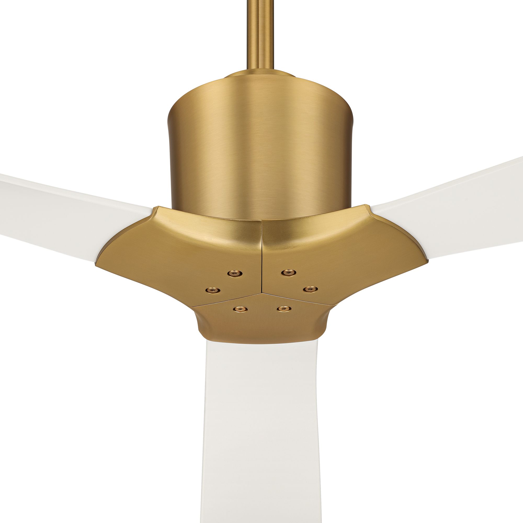 Thumbnail3 of 60" Casa Vieja Lume Soft Brass and White Damp Ceiling Fan with Remote more views