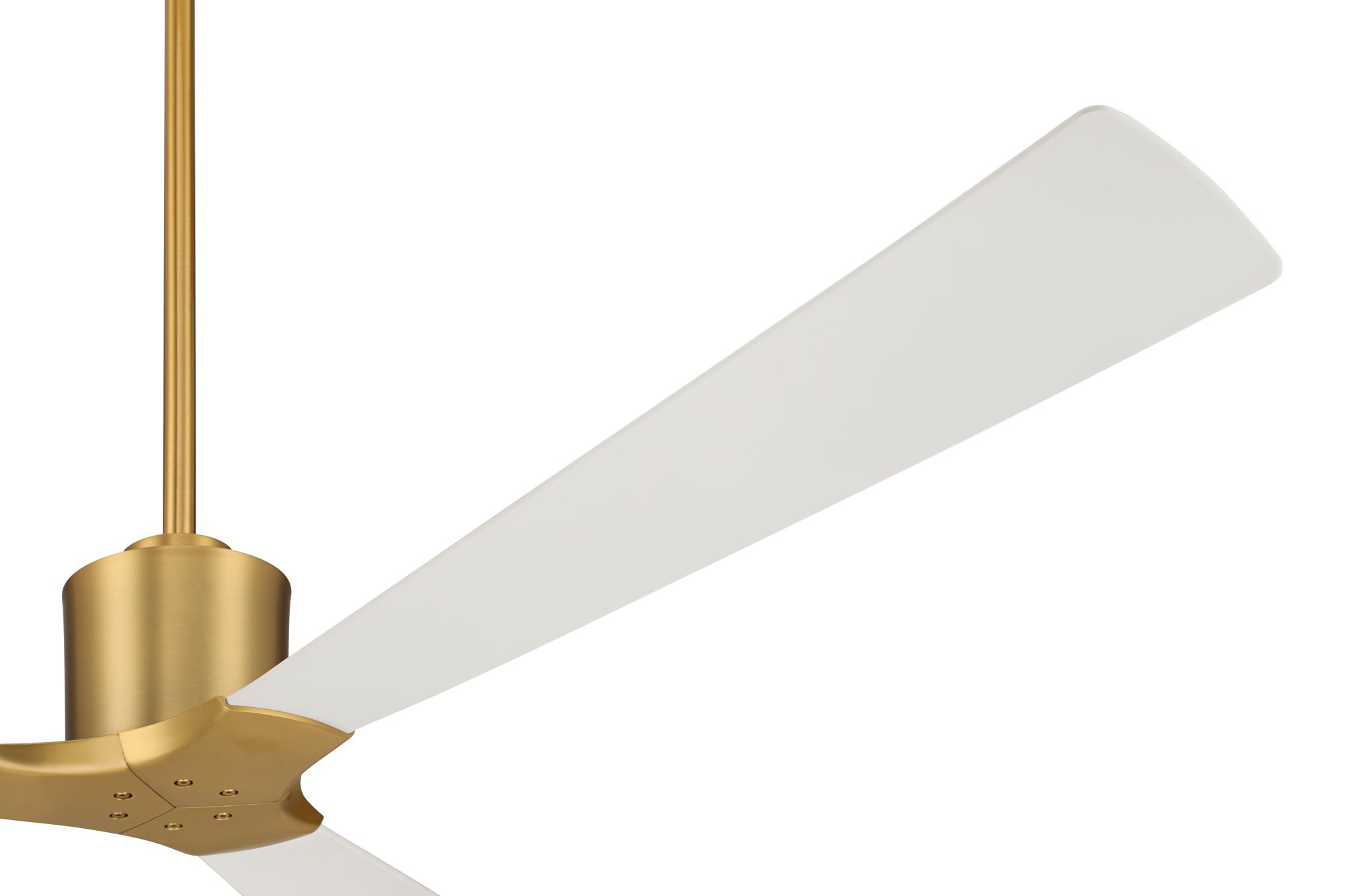 Thumbnail4 of 60" Casa Vieja Lume Soft Brass and White Damp Ceiling Fan with Remote more views