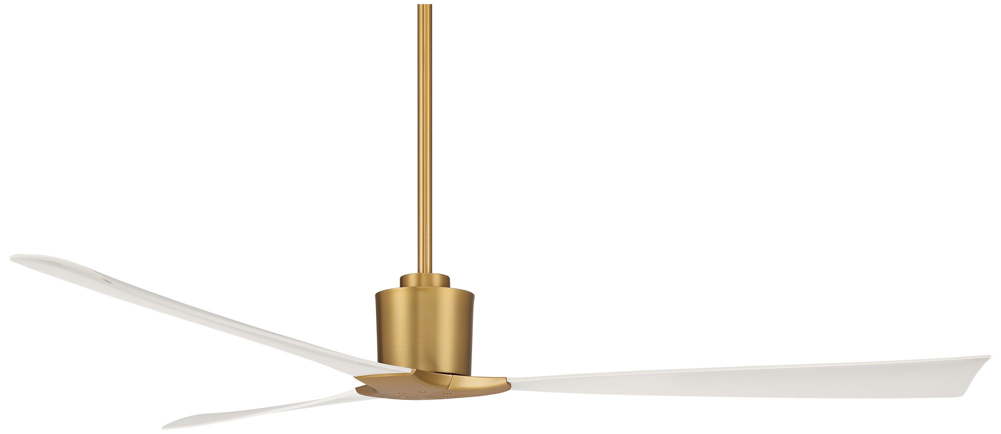 Watch A Video About the Casa Vieja Lume Soft Brass and White Damp Ceiling Fan with Remote