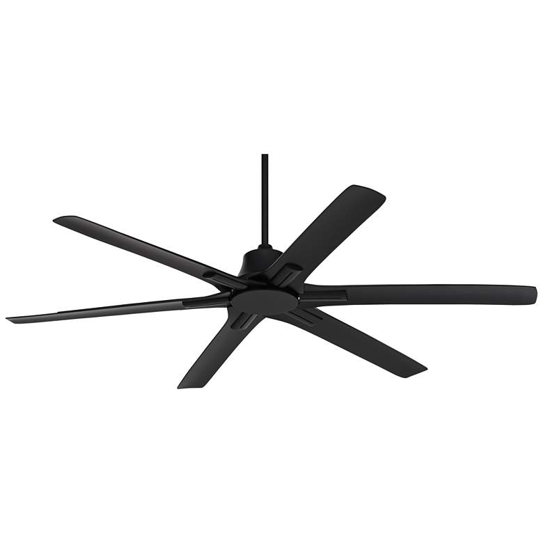 Image 2 60" Casa Vieja Matte Black Damp Rated Ceiling Fan with Remote