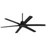 2_60" Casa Vieja Matte Black Damp Rated Ceiling Fan with Remote