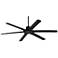 60" Casa Vieja Matte Black Damp Rated Ceiling Fan with Remote