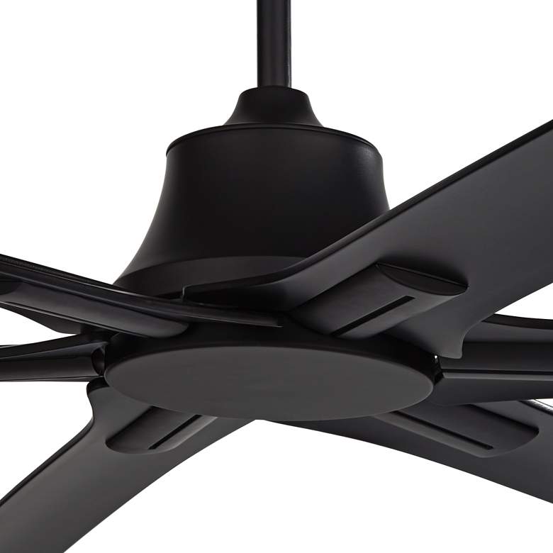 Image 3 60" Casa Vieja Matte Black Damp Rated Ceiling Fan with Remote more views